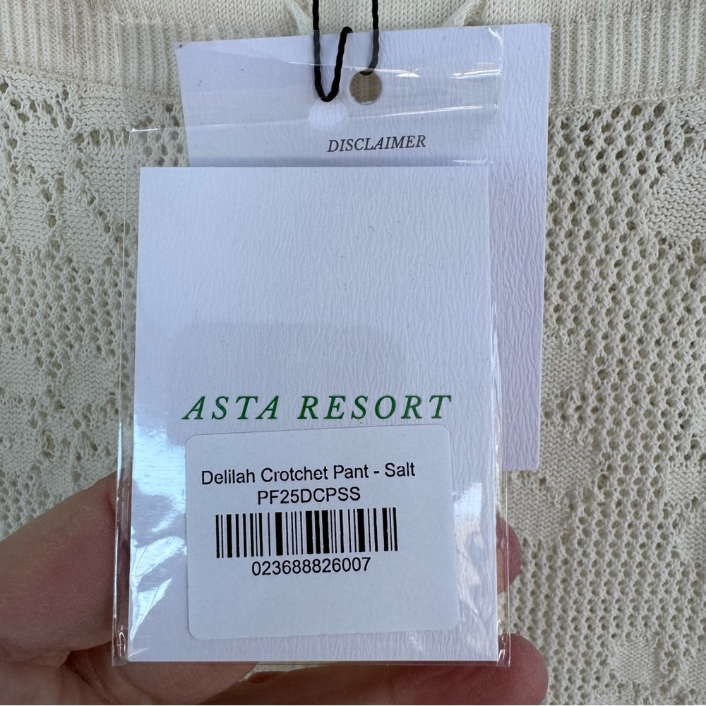 Asta Resort Delilah Crochet Pants in Salt size Small NWT NEW - Picture 6 of 8